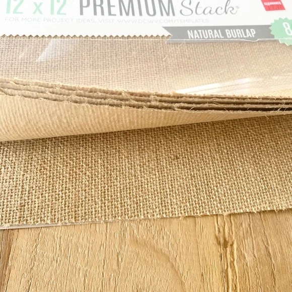 DCWV Natural Burlap 12x12 Premium Stack - Picture 2 of 6